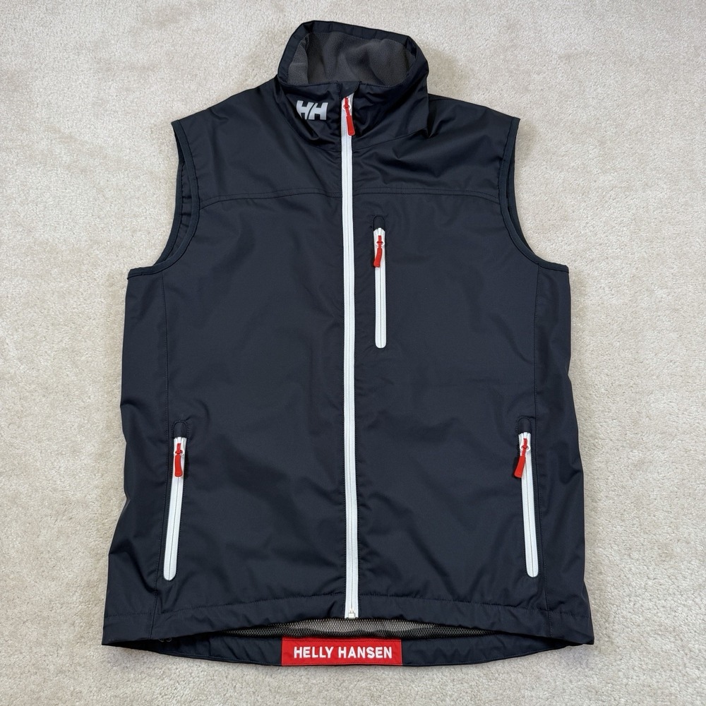 Helly Hansen Crew Vest Men Large Navy Blue Full Zip Waterproof Sailing